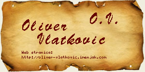 Oliver Vlatković vizit kartica